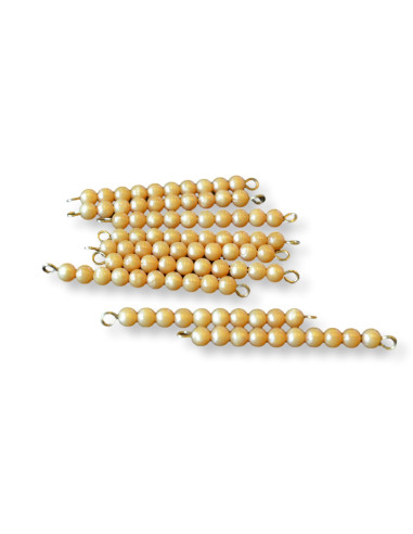 9 Golden Bead Bars Of Ten