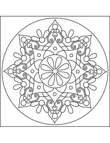 Sanding Template (Self-adhesive) - Mandala Y 10x10 cm