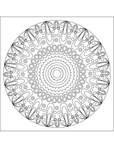 Samolepicí šablona na pískování - Mandala 21. 20x20