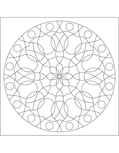 Sanding Template (Self-adhesive) - Mandala 20. 20x20