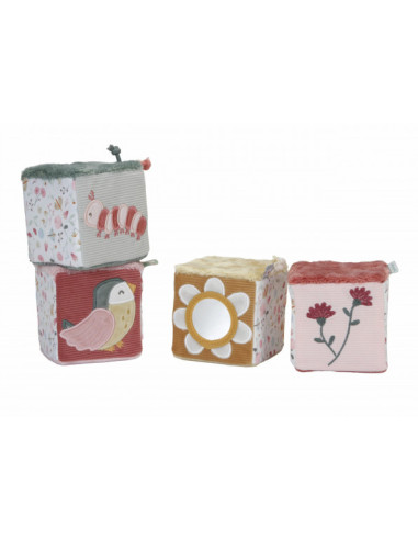 Set of Plush Cubes - Flowers and Butterflies