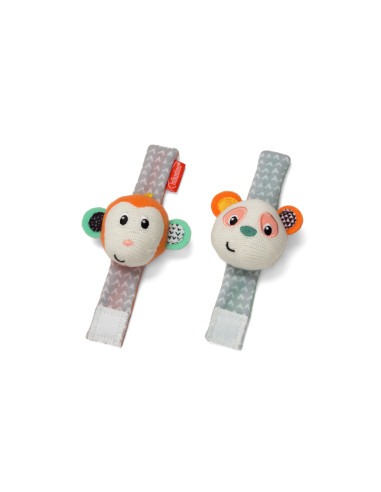 Wrist Rattles, Monkey & Panda