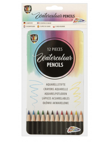 Watercolour pencils, 12 pcs