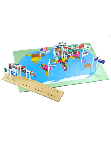 Flag Stand World Map With Flags