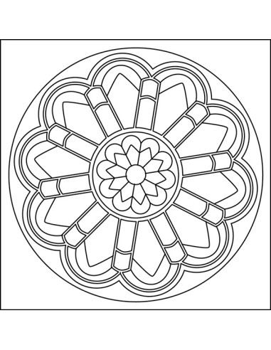 Self-adhesive Template for Sandblasting - Mandala X 10x10 cm