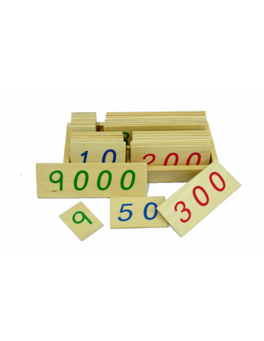 Small Wooden Number Cards With Box (1-9000)