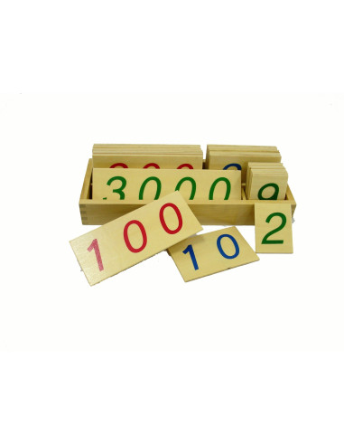 Large Wooden Number Cards 1-3000 With Box