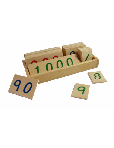 Small Wooden Number Cards 1-3000 With Box