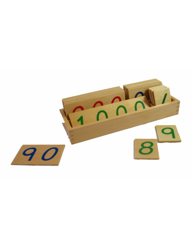 Large Wooden Number Cards 1-1000 With Box